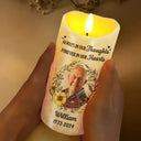 Memorial, Family - Custom Photo Forever In Our Hearts - Personalized Flameless LED Candle