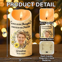 Memorial, Family - Custom Photo Forever In Our Hearts - Personalized Flameless LED Candle