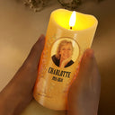 Memorial, Family - Custom Photo Your Light Will Always Shine In Our Hearts Memorial - Personalized Flameless LED Candle