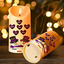 Family,Gift For Grandparents,Gift For Grandma,Gift For Grandpa - Papa Nana Snowman Christmas Grandparents - Personalized Flameless LED Candle