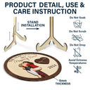 Christmas,Love,Gift For Couples,Gift For Husband,Gift For Wife,Gift For Boyfriend,Gift For Girlfriend,Anniversary - The Year I Found My Missing Piece Kissing Couples - Personalized 2-Layered Wooden Plaque With Stand