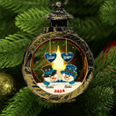 Christmas,Happy,Family,Gift For Grandparents,Gift For Grandma,Gift For Grandpa - Papa Nana Snowman Christmas Grandparents - Personalized Candlelight Lantern Ornament