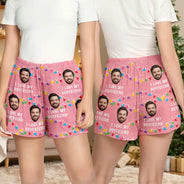 Christmas,Love,Gift For Couples,Gift For Husband,Gift For Wife,Gift For Boyfriend,Gift For Girlfriend - Custom Photo Christmas I Love My Wife - Personalized Pajama Shorts