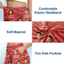 Christmas,Love,Gift For Couples,Gift For Husband,Gift For Wife,Gift For Boyfriend,Gift For Girlfriend - Custom Photo Christmas I Love My Wife - Personalized Pajama Shorts
