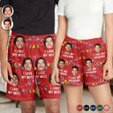 Christmas,Love,Gift For Couples,Gift For Husband,Gift For Wife,Gift For Boyfriend,Gift For Girlfriend - Custom Photo Christmas I Love My Wife - Personalized Pajama Shorts