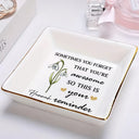 Gift For Yourself, Gift For Women, Gift For Bestie, Gift For Sisters - Sometimes You Forget That You're Awesome Birth Flowers Besties - Personalized Ring Dish