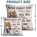 Gift For Couples, Gift For Husband, Gift For Wife, Gift For Boyfriend, Gift For Girlfriend  - Hug This Pillow Until You Can Hug Me Couples Vintage - Personalized Pillow
