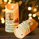 Family, Parents, Gift For Grandparents, Gift For Sibling, Memorial - Custom Photo The Sky Looks Different Memorial Family - Personalized Flameless LED Candle
