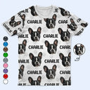 Dog Lovers,Pet Lovers,Cat Lovers,Happy - Custom Photo Funny Pet Face Pattern Dog Cat Family - Personalized Full Print T Shirt