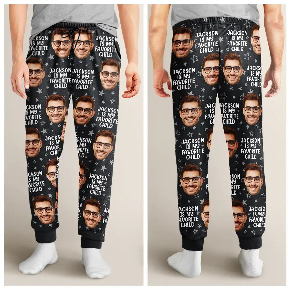 Gift For Mother,Mom - Daughters (Adult),Gift For Grandma,Funny,Gift For Women - Custom Photo My Favorite Child Funny Children Mom Dad - Personalized Pajama Pants