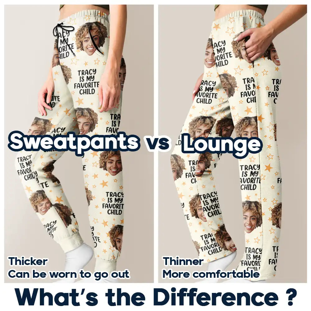 Gift For Mother,Mom - Daughters (Adult),Gift For Grandma,Funny,Gift For Women - Custom Photo My Favorite Child Funny Children Mom Dad - Personalized Pajama Pants