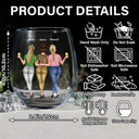 Gift For Bestie, Gifts For Colleagues, Gift For Women, Gift For Sisters - You're The Sister I Got To Choose Bestie - Personalized Stemless Wine Glass