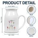 Gift For Grandma, Gift For Mother - First Mom Now Grandma Birth Flowers - Personalized Ceramic Flower Vase
