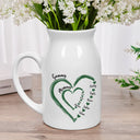 Gift For Grandma, Gift For Mother - Mom Grandma Sweethearts - Personalized Ceramic Flower Vase
