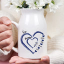 Gift For Grandma, Gift For Mother - Mom Grandma Sweethearts - Personalized Ceramic Flower Vase
