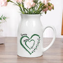 Gift For Grandma, Gift For Mother - Mom Grandma Sweethearts - Personalized Ceramic Flower Vase
