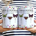 Gift For Sisters,Gift For Sibling,Happy - Sisters Are Like Butterflies - Personalized White Edge-to-Edge Mug