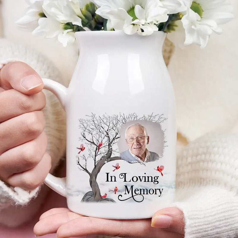 Memorial, Gift For Grandparents, Parents, Gift For Sibling, Family - Custom Photo Memorial I'm Always With You - Personalized Ceramic Flower Vase