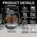 Gift For Mother, Mom - Daughters (Adult), Gift For Daughter - Mom Thanks For Sharing Your DNA - Personalized Stemless Wine Glass