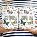 Gift For Grandma, Gift For Mother, Gift For Wife - Nana Mom Birth Butterflies - 3D Inflated Effect Printed Mug, Personalized White Edge-to-Edge Mug
