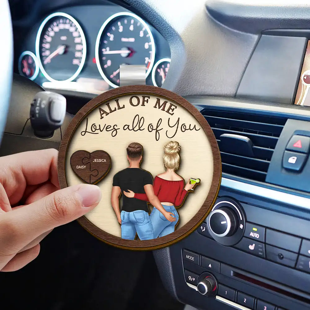 Love,Gift For Couples,Gift For Husband,Gift For Wife,Gift For Boyfriend,Gift For Girlfriend - Drive Safe I Love You Backside Couples - Personalized Custom Shaped Car Visor Clip