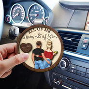 Love,Gift For Couples,Gift For Husband,Gift For Wife,Gift For Boyfriend,Gift For Girlfriend - Drive Safe I Love You Backside Couples - Personalized Custom Shaped Car Visor Clip