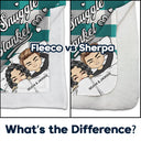 Gift For Couples,Gift For Husband,Gift For Wife,Happy - Couple Chibi Our Snuggle Blanket Cozy Plaid - Personalized Fleece Blanket, Sherpa Blanket