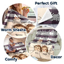 Gift For Couples, Gift For Husband, Gift For Wife, Pet Couple, Pet Lovers - Chibi You & Me And The Dogs Cats Fur Babies - Personalized Fleece Blanket, Sherpa Blanket