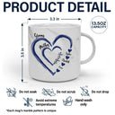 Gift For Grandma, Gift For Mother - Mom Grandma Sweethearts - Personalized Marble Mug
