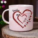 Gift For Grandma, Gift For Mother - Mom Grandma Sweethearts - Personalized Marble Mug
