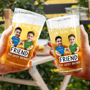 Gift For Brothers,Gift For Bestie,Gift For Men,Funny - Custom Photo Congrats On Being My Brother You Lucky Man Funny Friend - Personalized Beer Glass