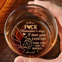 Gift For Couples,Gift For Husband,Gift For Wife,Funny - Forget Valentine's Day I Love You Everyday - Personalized Engraved Whiskey Glass