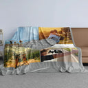Happy,Family,Parents,Gift For Husband,Gift For Wife - Custom Photo Our Love Story Family Couple - Personalized Oversized Blanket