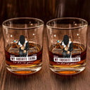 Gift For Couples, Gift For Husband, Gift For Wife - Hot Back Couple My Favorite Thing To Do Is You - Personalized Whiskey Glass