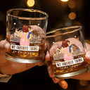 Gift For Couples, Gift For Husband, Gift For Wife - Hot Back Couple My Favorite Thing To Do Is You - Personalized Whiskey Glass