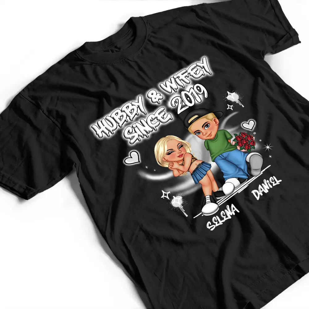 Couple de dessins animés chibi des années 2000, qui s'agacent mutuellement depuis - T-shirt personnalisé