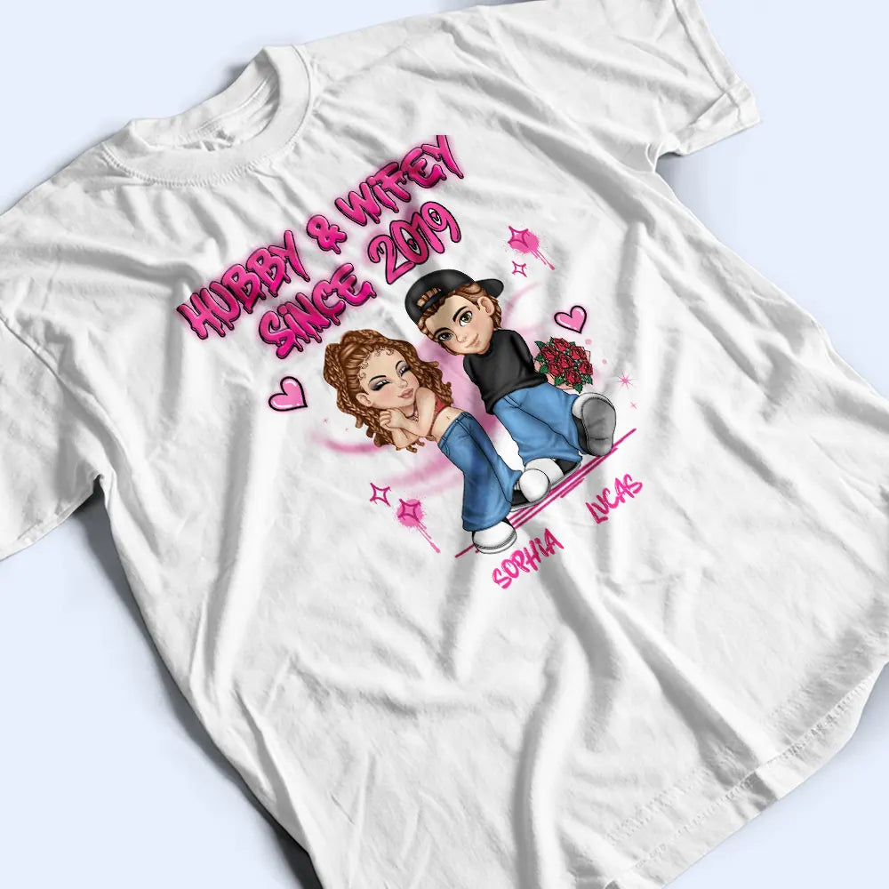 Y2K Cartoon Chibi Couple Together Annoying Each Other Since - Personalized T Shirt