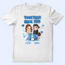 Y2K Cartoon Chibi Couple Together Annoying Each Other Since - Personalized T Shirt