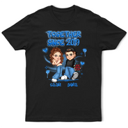 Couple de dessins animés chibi des années 2000, qui s'agacent mutuellement depuis - T-shirt personnalisé