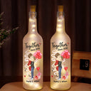 Gift For Couples, Gift For Husband, Gift For Wife - Chibi Side View Carrying Couple Together Since - Personalized Bottle Light