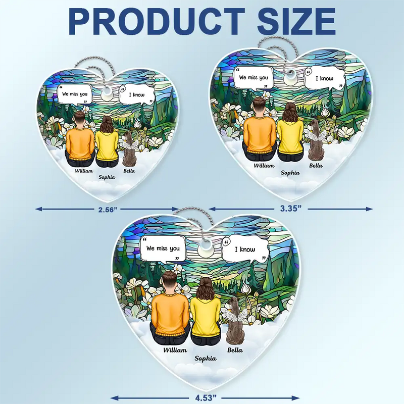 Dog Lovers,Memorial,Pet Lovers,Sad,Dog Mom - I Miss You Memorial Dog Cat - Personalized Acrylic Car Hanger