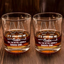 Gift For Couples, Old Couples, Gift For Husband, Gift For Wife - It's You And Me Babe Till The End Couple - Personalized Whiskey Glass
