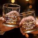 Gift For Couples, Old Couples, Gift For Husband, Gift For Wife - It's You And Me Babe Till The End Couple - Personalized Whiskey Glass