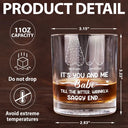 Gift For Couples, Old Couples, Gift For Husband, Gift For Wife - It's You And Me Babe Till The End Couple - Personalized Whiskey Glass