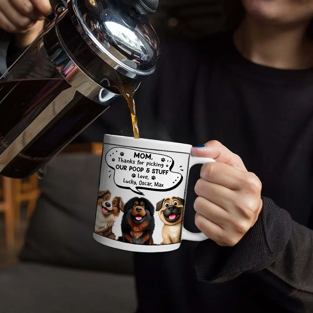 Dog Mom,Dog Lovers - Cute 3D Puppy Thanks For Being The Best Dog Mom Ever - Personalized Mug