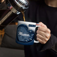 Gift For Grandma,Love - Grandma Little Sweethearts 3D Inflated Effect Printed Mug, Personalized White Edge-to-Edge Mug
