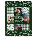 Gift For Mother - Custom Photo To My Mom Think Of This As A Hug From Me To You - Personalized Fleece Blanket, Sherpa Blanket