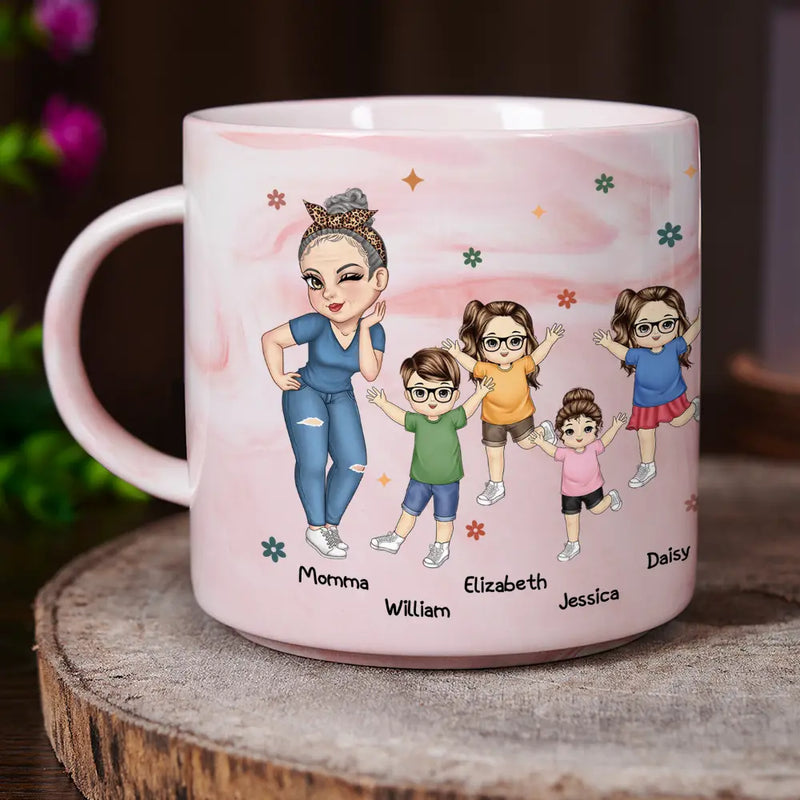 Gift For Grandma,Love,Gift For Mother - Living That Grandma Life - Personalized Marble Mug