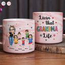 Gift For Grandma,Love,Gift For Mother - Living That Grandma Life - Personalized Marble Mug