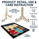 Mom To Us You Are The World Watercolor Landscape - Personalized 2-Layered Wooden Plaque With Stand